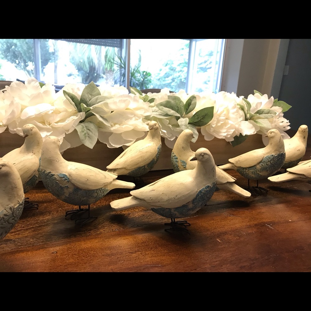 Wooden bird figurine pair - Picture 2 of 4